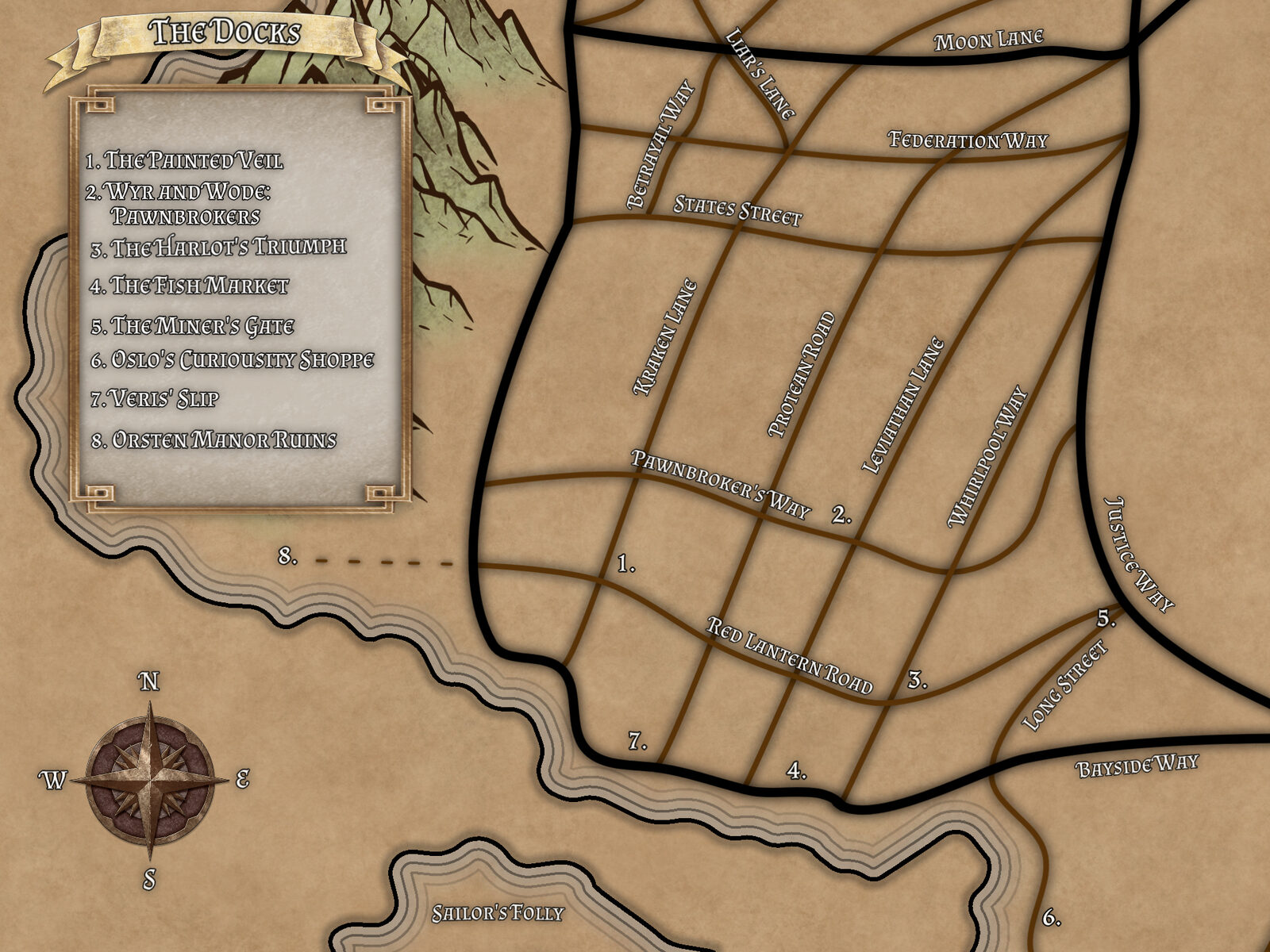 Map of The Docks