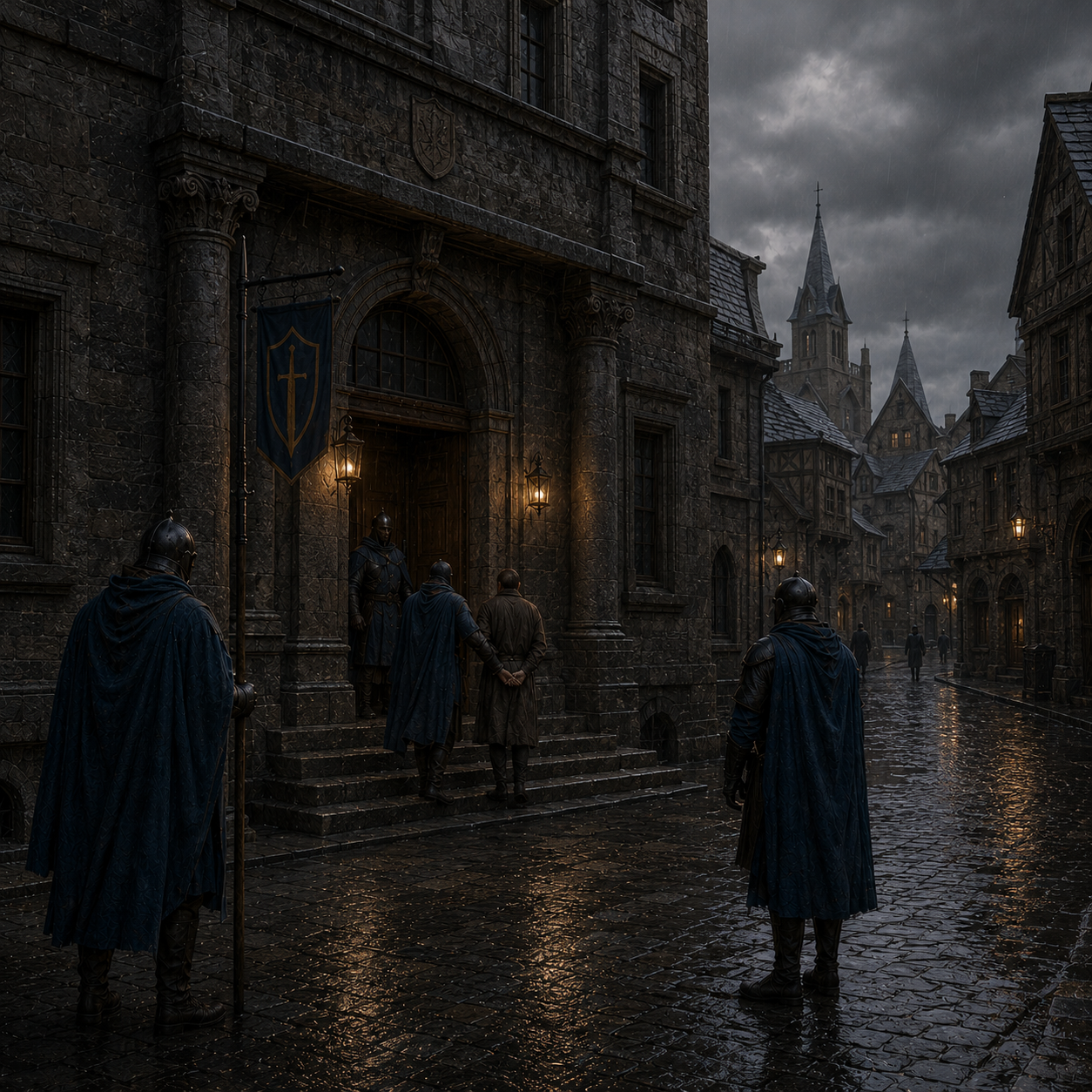 Scene representing The Blue Cloaks