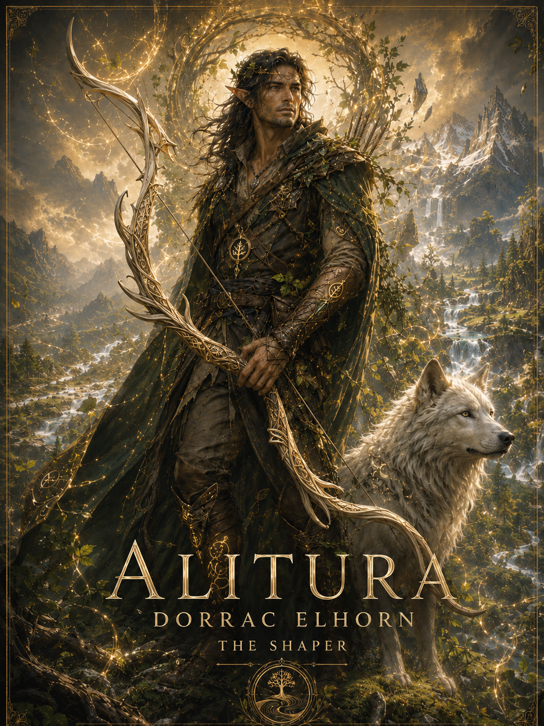 Divine portrait of Alitura, god of Nature, wild places, and beasts