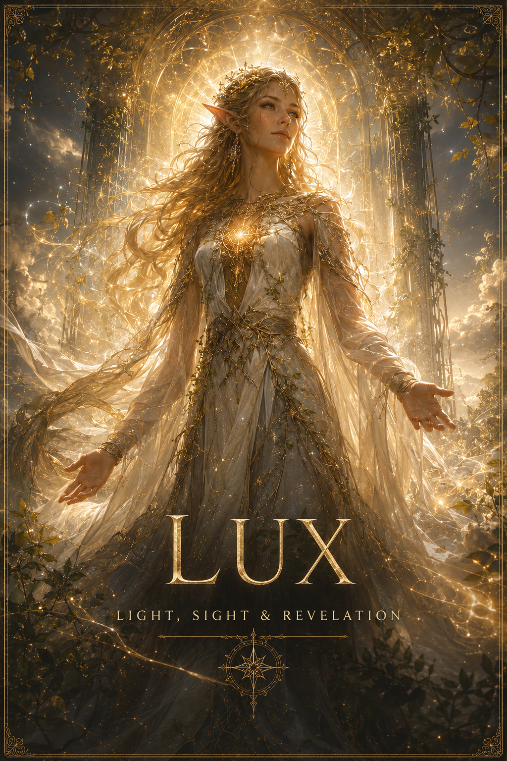 Divine portrait of Lux, god of Light, sight, and revelation