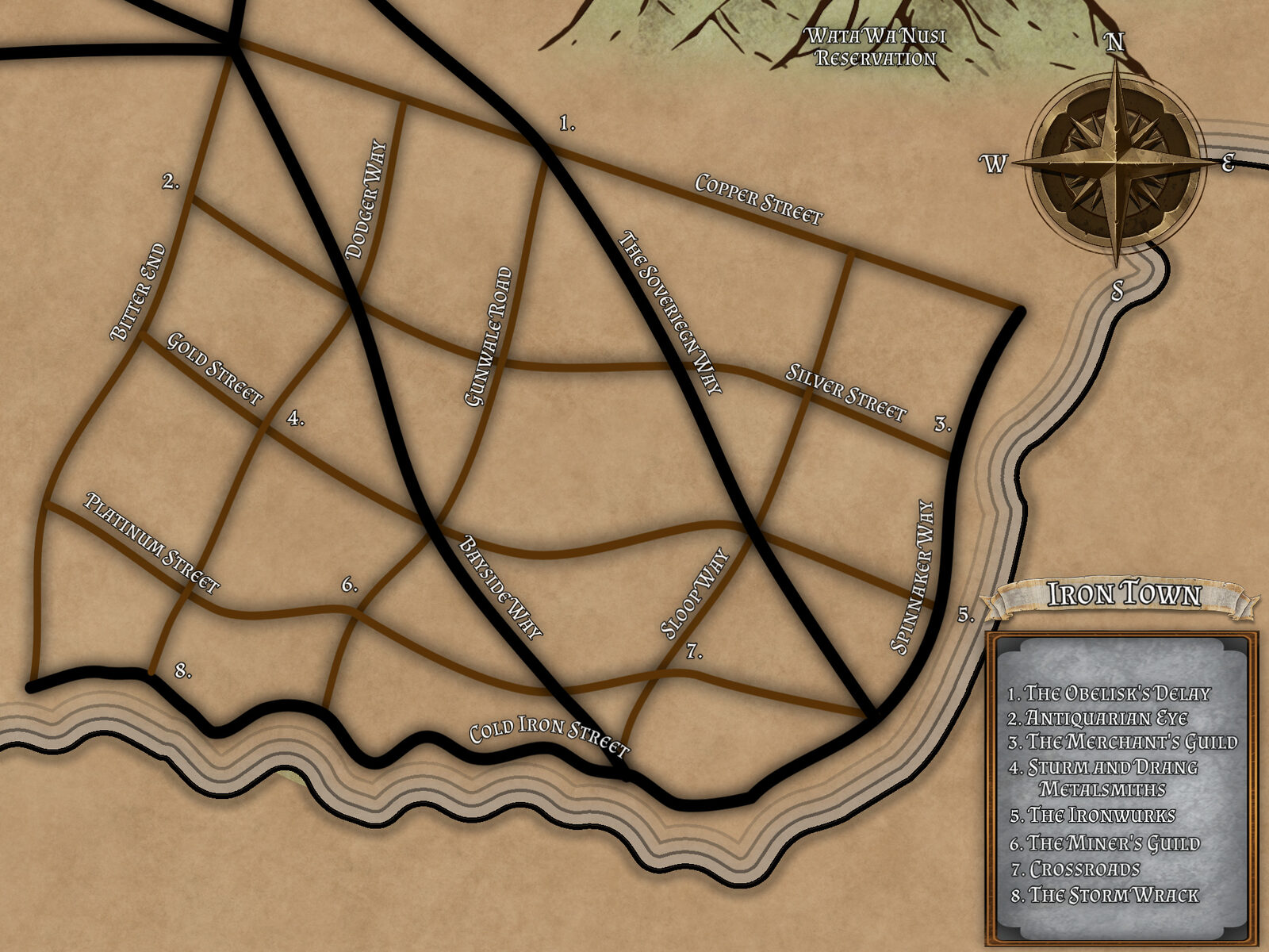 Map of Irontown